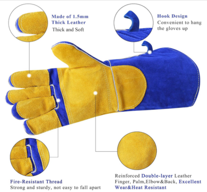Welding Gloves Fire Heat Resistant - Image 5