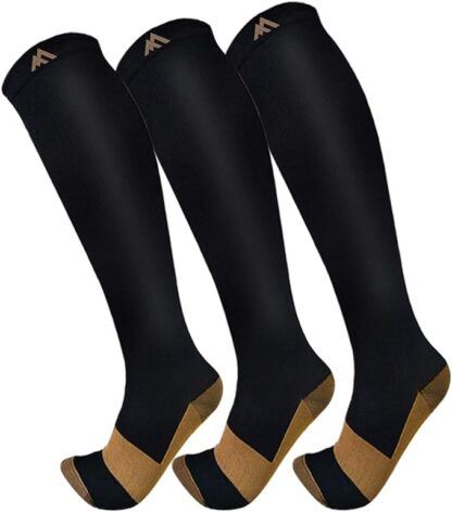 FuelMeFoot 3 Pack Copper Compression Socks - Compression Socks Women & Men Circulation - Best for Medical,Running,Athletic - Image 7