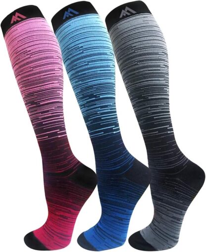 FuelMeFoot 3 Pack Copper Compression Socks - Compression Socks Women & Men Circulation - Best for Medical,Running,Athletic - Image 4