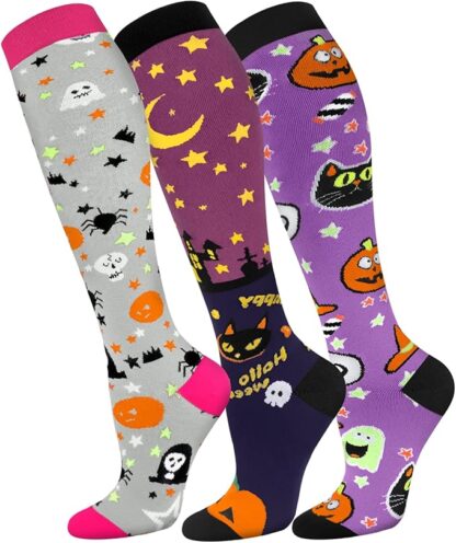 FuelMeFoot 3 Pack Copper Compression Socks - Compression Socks Women & Men Circulation - Best for Medical,Running,Athletic
