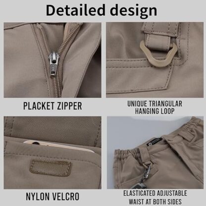 Men's Tactical Pants Work Pants Water Resistant Hiking Pants Military Combat Cargo Pants - Image 3