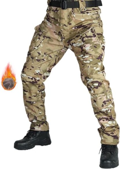 Men's Tactical Pants Work Pants Water Resistant Hiking Pants Military Combat Cargo Pants - Image 6