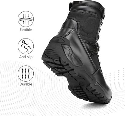 NORTIV 8 Men's Military Tactical Work Boots Hiking Motorcycle Combat Boots - Image 2