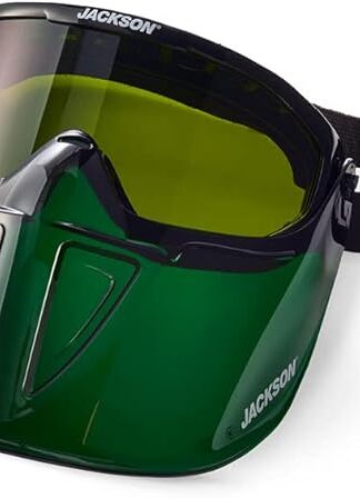 Jackson Safety GPL500 Safety Goggles with Face Shield - Safety Eyewear Over Glasses - Anti-Fog,