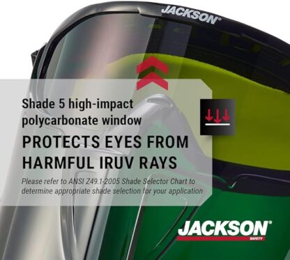 Jackson Safety GPL500 Safety Goggles with Face Shield - Safety Eyewear Over Glasses - Anti-Fog, - Image 4