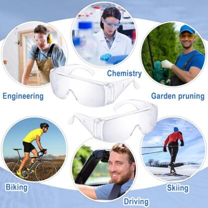 Kanayu 50 Pairs Safety Glasses Bulk Protective Goggles Anti Fog Scratch Resistant Eyewear over Eyeglasses OTG Goggles Clear Eye Protection Glasses for Men Women Students Classroom - Image 5