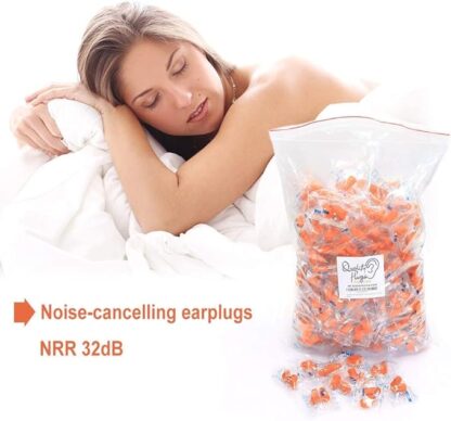 Quality Foam Earplugs 200 Pair - 32dB Noise Cancelling Soft High Decibel Ear Plugs for Noise Reduction Ear Protection Construction Loud Music Shooting Guns Work Safety Hearing Protection Ear Plugs - Image 6