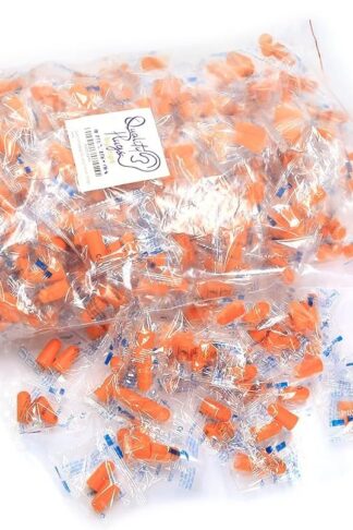 Quality Foam Earplugs 200 Pair - 32dB Noise Cancelling Soft High Decibel Ear Plugs for Noise Reduction Ear Protection Construction Loud Music Shooting Guns..