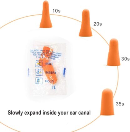 Quality Foam Earplugs 200 Pair - 32dB Noise Cancelling Soft High Decibel Ear Plugs for Noise Reduction Ear Protection Construction Loud Music Shooting Guns Work Safety Hearing Protection Ear Plugs - Image 5