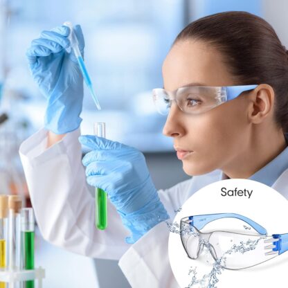 Yunsailing 64 Pairs Clear Safety Glasses for Man Woman Protective Glasses with Anti Fog Lens Scratch Impact Resistant Adult Color Temple Wrap Eye Protection Lab Shooting Construction - Image 6