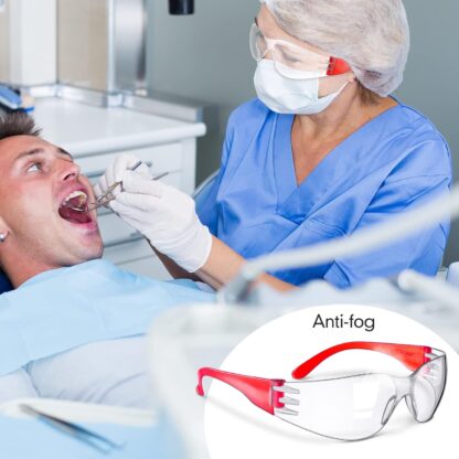 Yunsailing 64 Pairs Clear Safety Glasses for Man Woman Protective Glasses with Anti Fog Lens Scratch Impact Resistant Adult Color Temple Wrap Eye Protection Lab Shooting Construction - Image 7