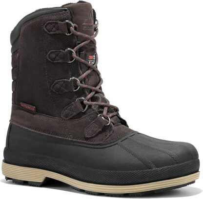 NORTIV 8 Men's Insulated Waterproof Work Winter Snow Boots - Image 6