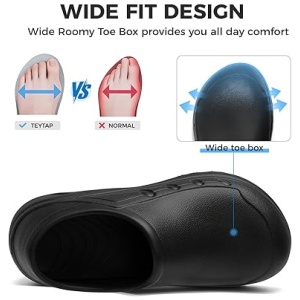 Chef Shoes Men Women Non Slip Work Shoes Water Proof Closed Toe Clogs for Nurse Kitchen Restaurant Food Service