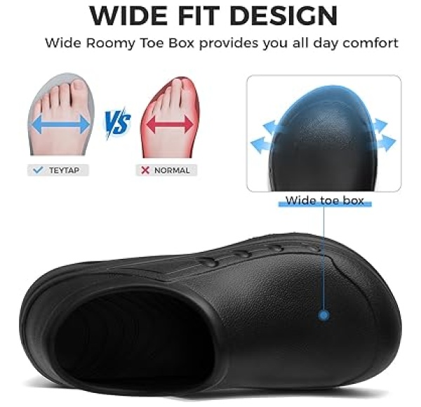 Chef Shoes Men Women Non Slip Work Shoes Water Proof Closed Toe Clogs for Nurse Kitchen Restaurant Food Service