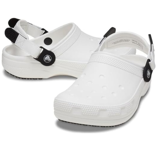 Crocs Unisex-Adult Classic Work Clogs, Adjustable Slip Resistant Work Shoes with Hole-Free Construction - Image 6