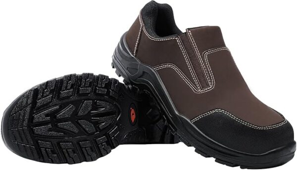 DRKA Steel Toe Shoes for Men,Steel Toe Slip-On Shoe,Slip Resistant Comfortable Safety Work Shoes Industrial Construction Footwear - Image 6
