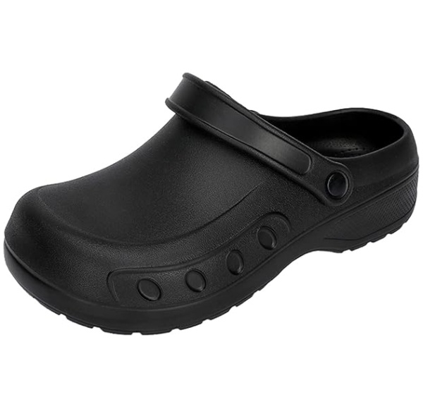 Men Chef Clogs Slip Resistant Garden Clogs with Arch Support Safety Nursing Shoes Work Shoes Water Oil Resistant for Men Food Service
