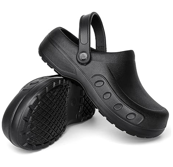 Men Chef Clogs Slip Resistant Garden Clogs with Arch Support Safety Nursing Shoes Work Shoes Water Oil Resistant for Men Food Service - Image 4