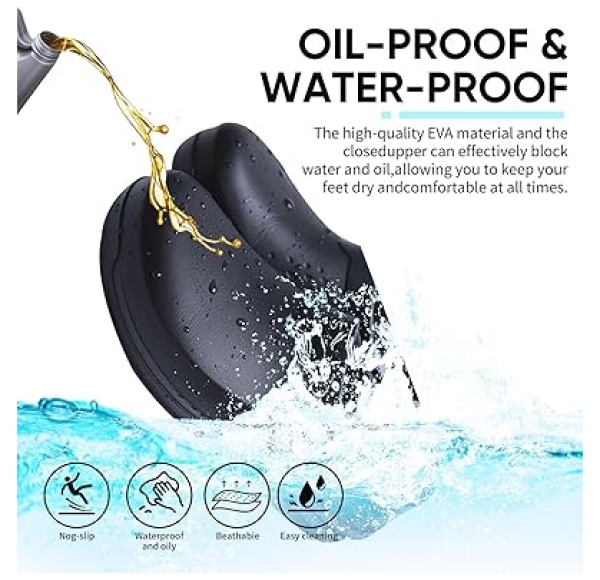 Men's and Women's Non Slip Work Shoes for Kitchen/Chef/Garden/Nurse,Slip Resistant/Waterproof/Oil-Resitant Clogs - Image 6