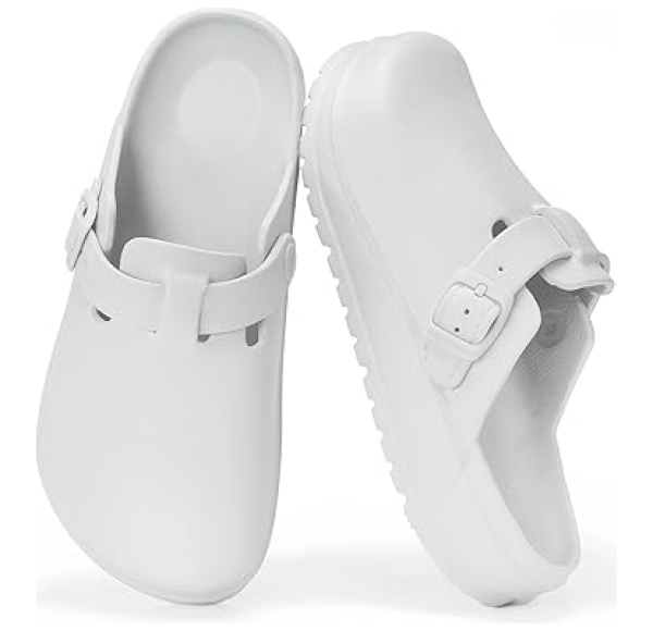 ZXT Arch Support Work Clogs Slip Resistant Orthopedic Shoes for Chef Nurse Garden Comfortable, Slip-On Cushion Slide Sandals - Image 8