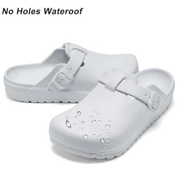 ZXT Arch Support Work Clogs Slip Resistant Orthopedic Shoes for Chef Nurse Garden Comfortable, Slip-On Cushion Slide Sandals - Image 9